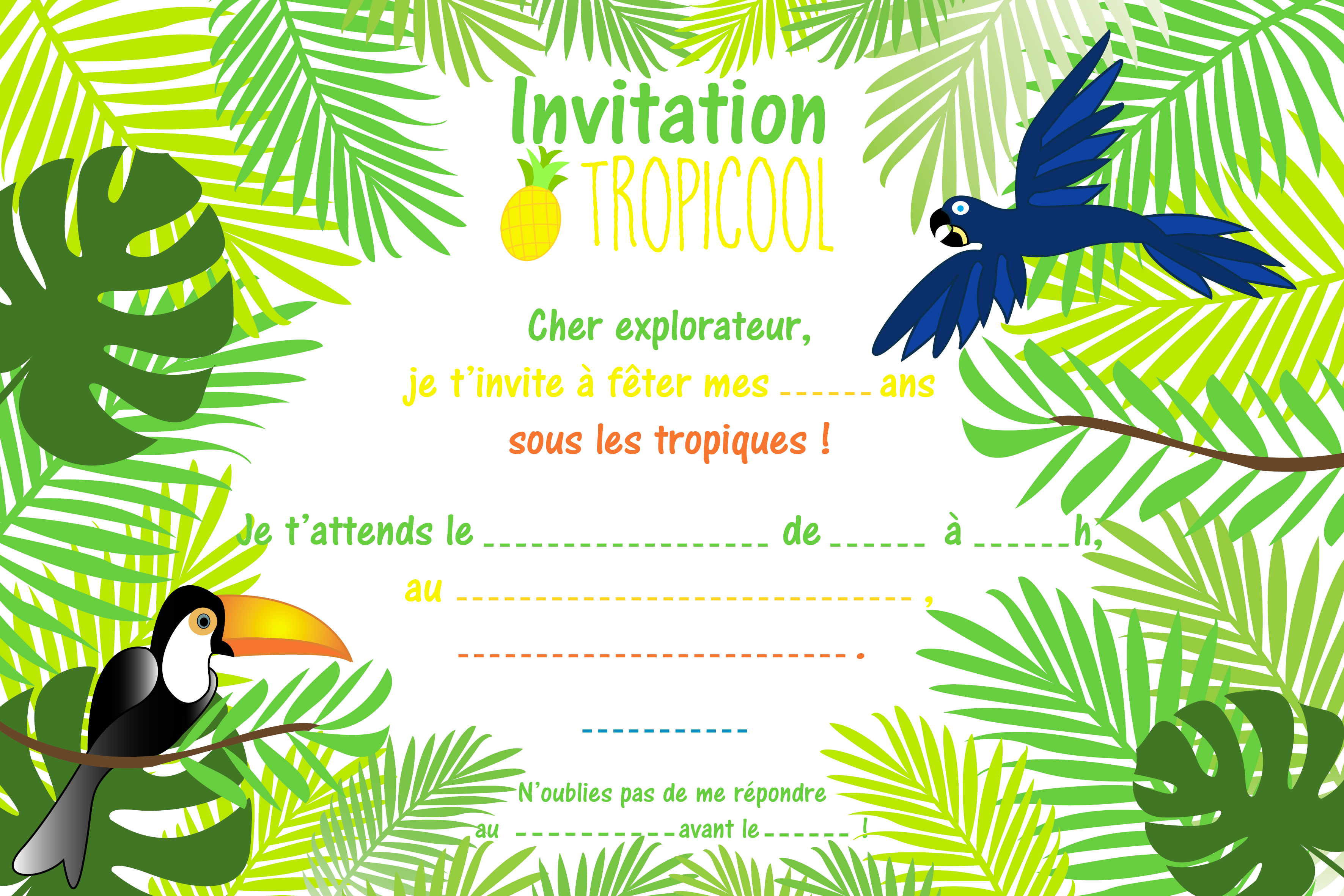 Enfants : un anniversaire sous les tropiques version jungle !