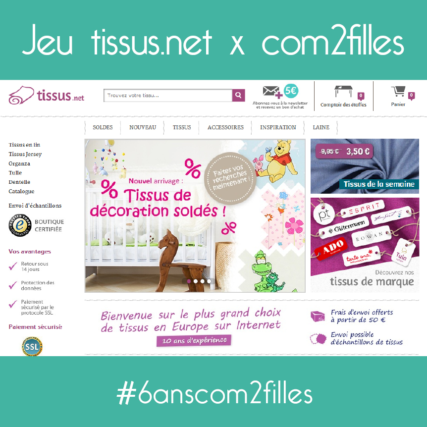 #6anscom2filles - jeu tissus.net