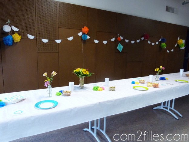 Deco de salle - guirlande en napperons papier DIY