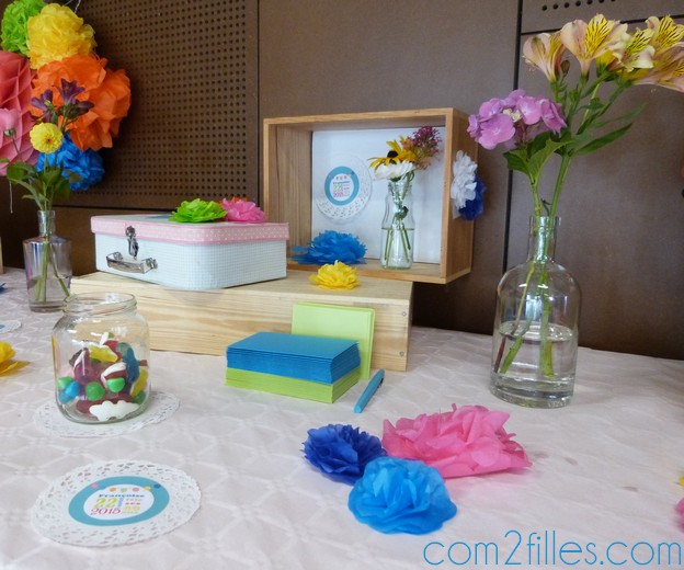 deco d anniversaire - 60 ans - fleurs