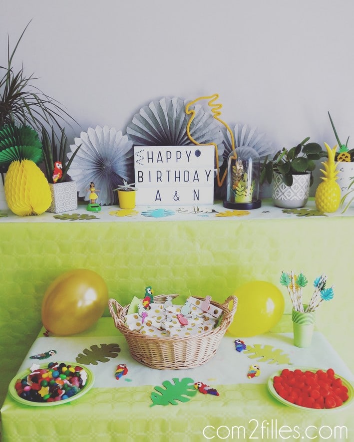 Anniversaire tropiques - deco - enfant