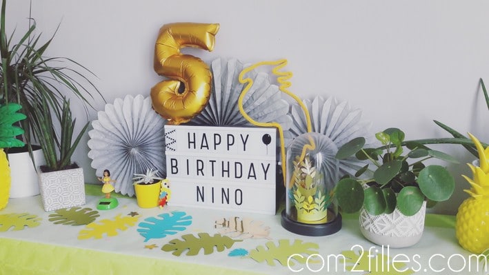 deco anniversaire jungle party - 5 ans