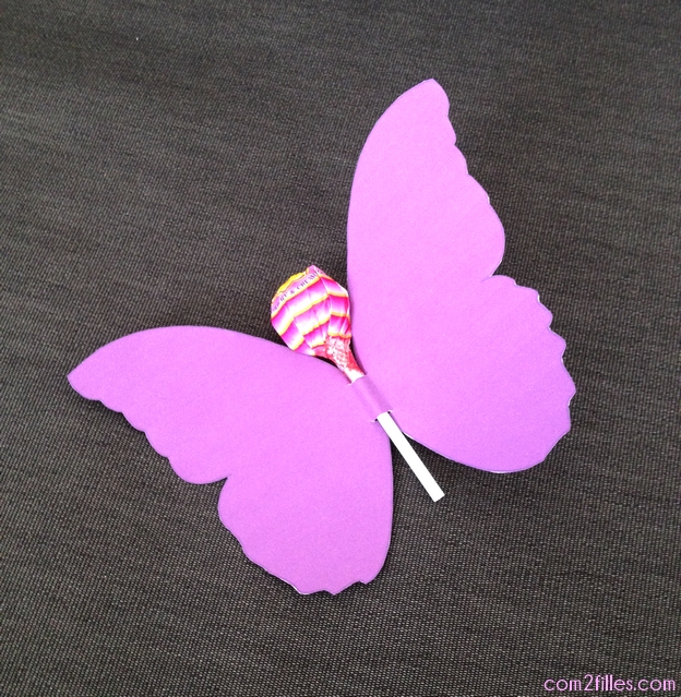 carte anniversaire papillon sucette