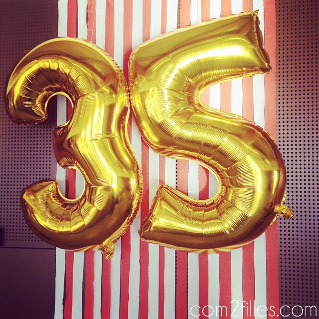 deco anniversaire - ballons dores chiffres