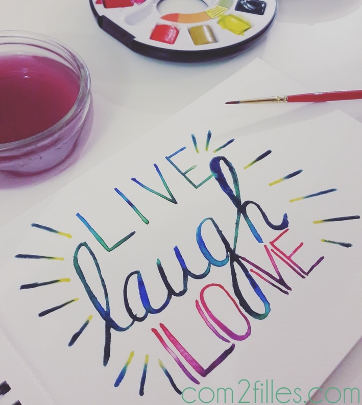 watercolor - handlettering - aquarelle