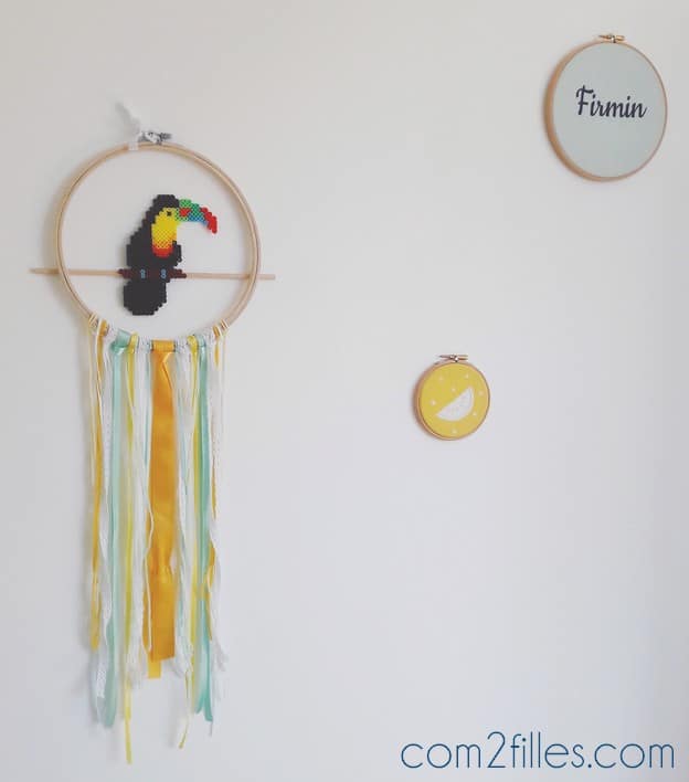Attrape reves - tropical - toucan - perles hama