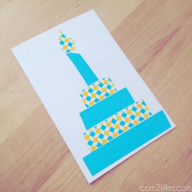 carte anniversaire masking tape