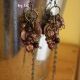 boucles d\'oreilles grappe violette/parme