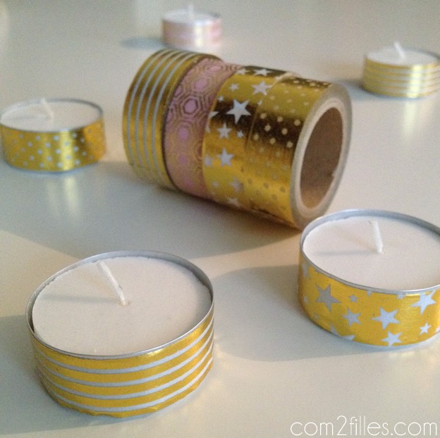 masking tape - bougies chauffe plat noel