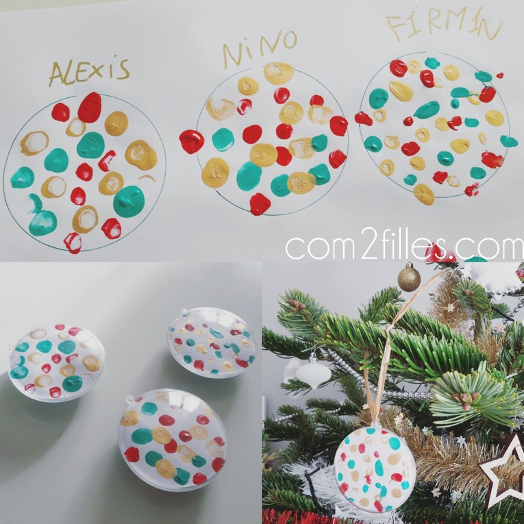 Tuto - boules de noel - peinture - atelier enfant