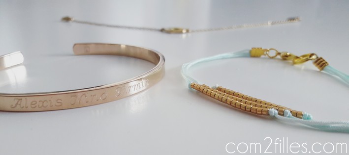 Bracelets dores - bijoux personnalise - tendance and co