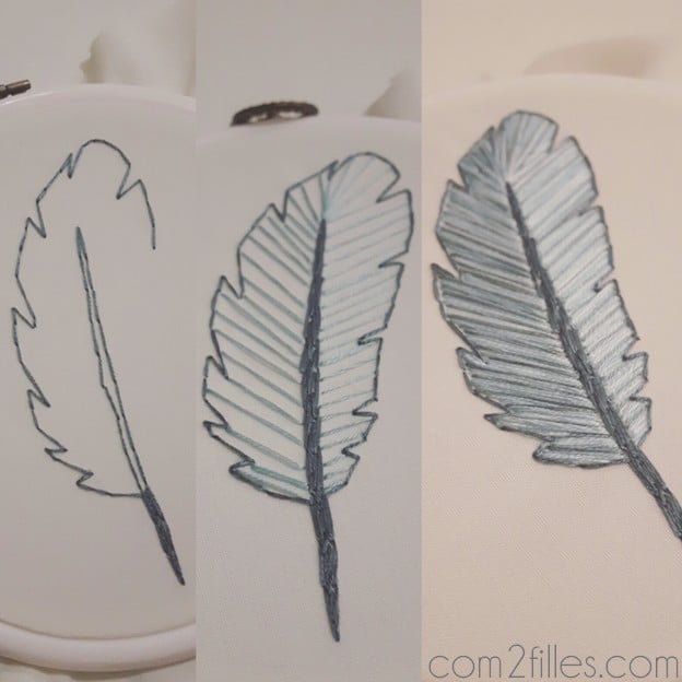 DIY - broderie - plume