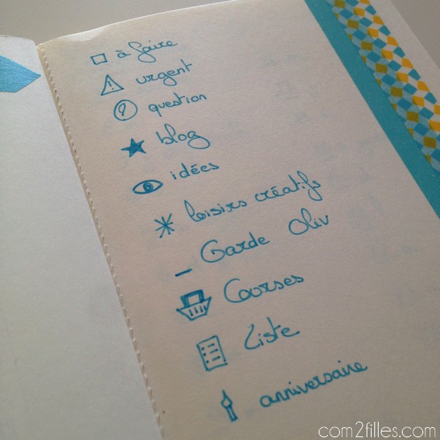 bullet journal - codes icons