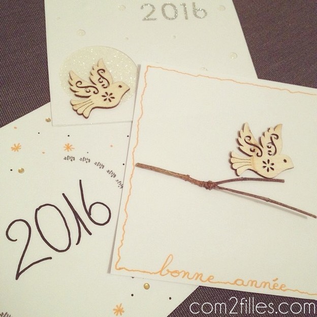 DIY - cartes de voeux 2016