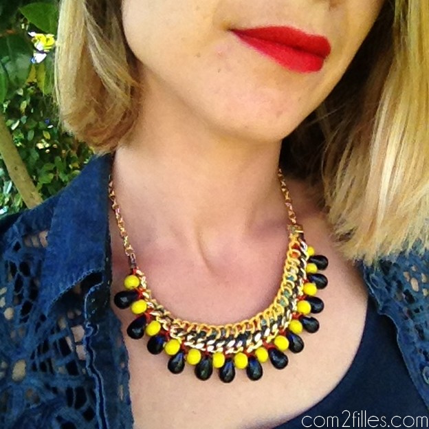 collier plastron diy