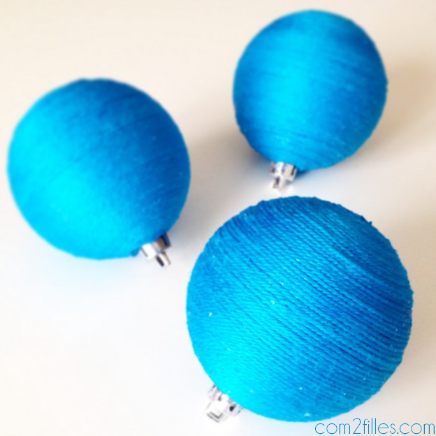 boule de noel en laine diy