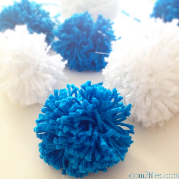 pompons en laine DIY