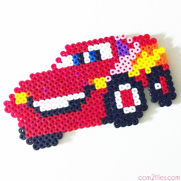 flash mc queen - cars 2 - perles hama