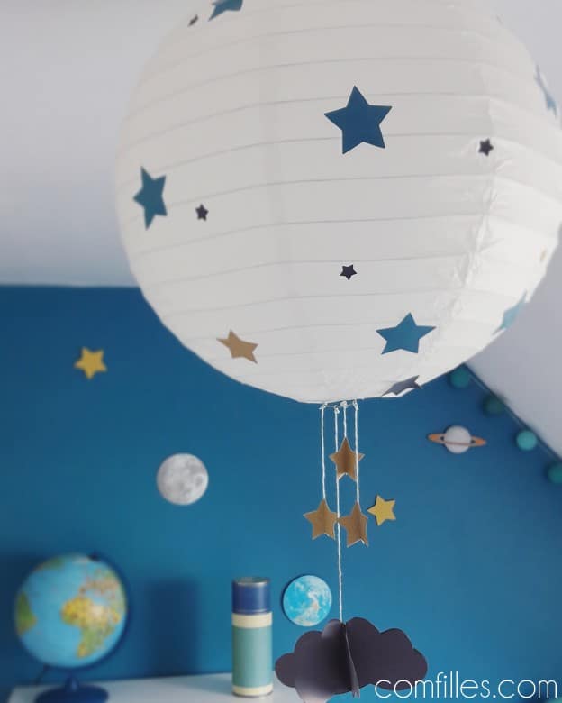 luminaire diy - boule chinoise - etoiles