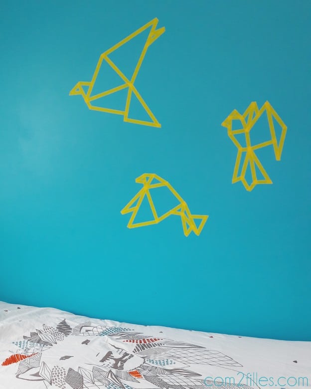 deco chambre enfant - oiseaux - masking tape