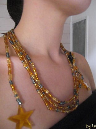 collier ras du cou - étoiles