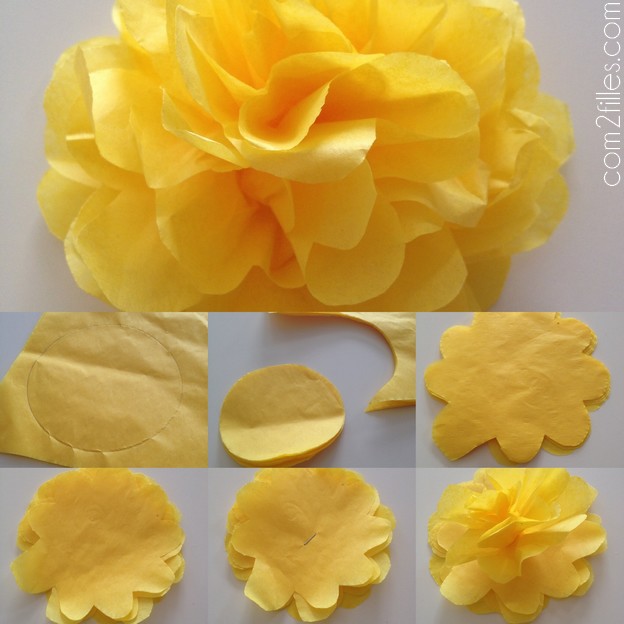 fleur en papier de soie - DIY