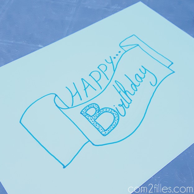 FlowAlphabet - lettre B - Happy Birthday