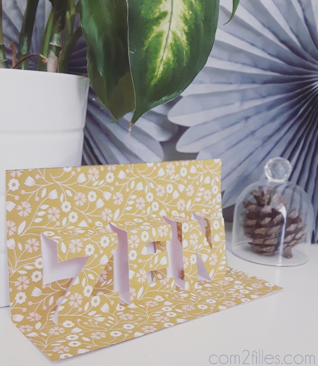 FlowAlphabet - lettre Z - carte pop up