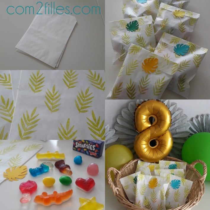 DIY anniversaire enfant - sachet bonbons - customise