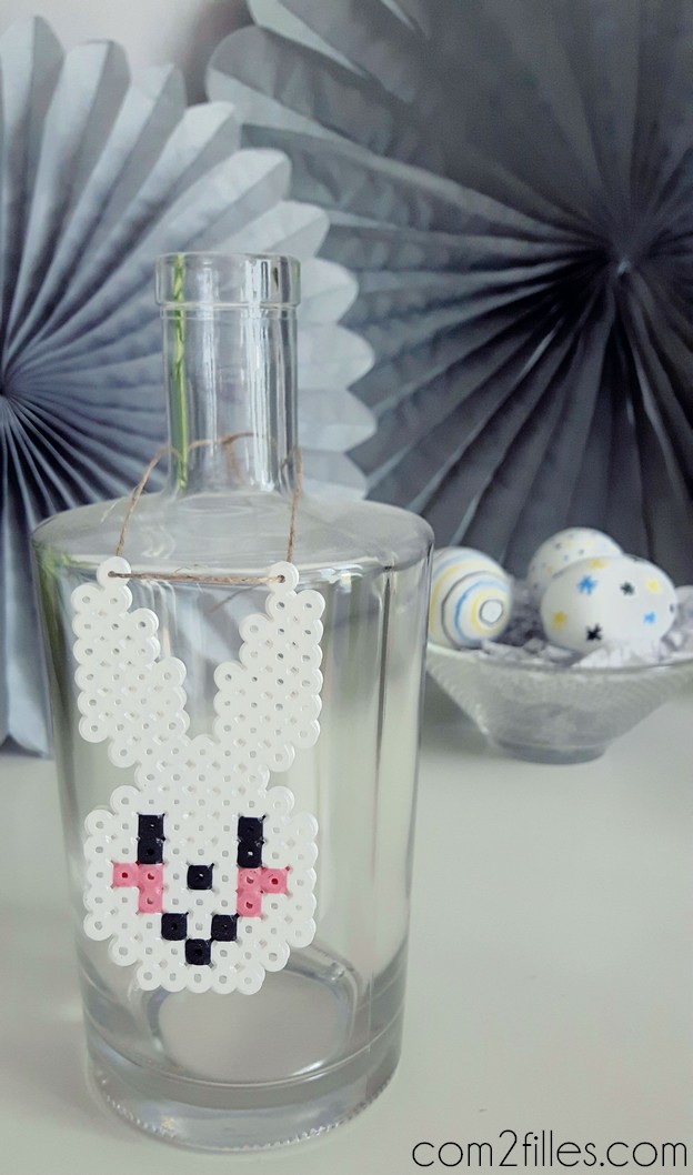 deco table paques - lapin perles hama