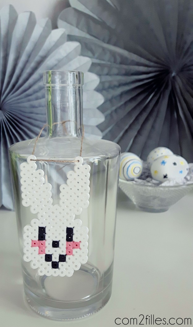 deco table paques - lapin perles hama