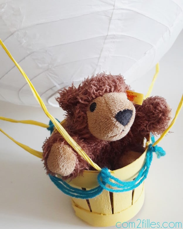 DIY - luminaire montgolfiere - peluche nounours