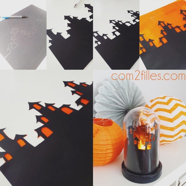 DIY halloween - maison hantee papier - cloche