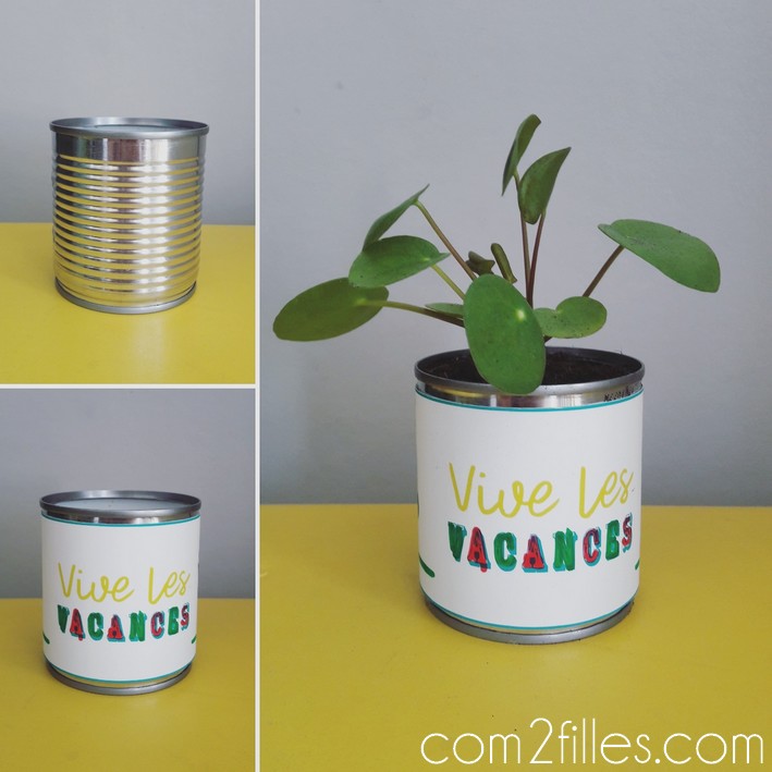 DIY - merci maitresse - boite de conserve - pot plantes