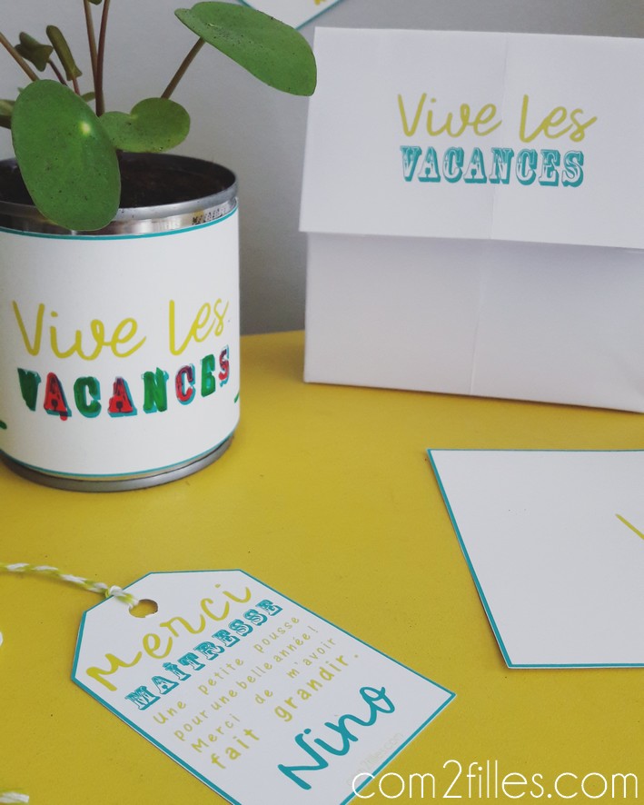 vive les vacances - merci maitresse DIY