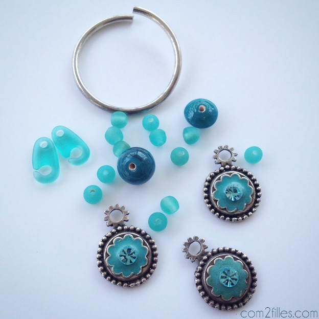 perles bleues diy