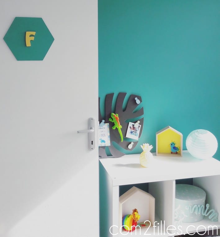 DIY - plaque de porte - deco chambre enfant - verte
