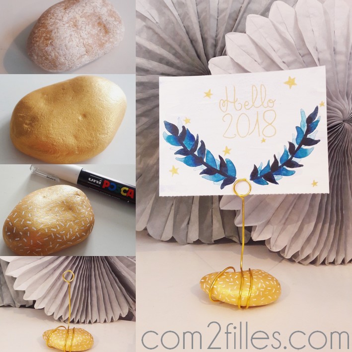 DIY - porte photo - galet - tuto