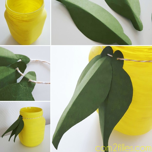 projet DIY - pot a crayons citron