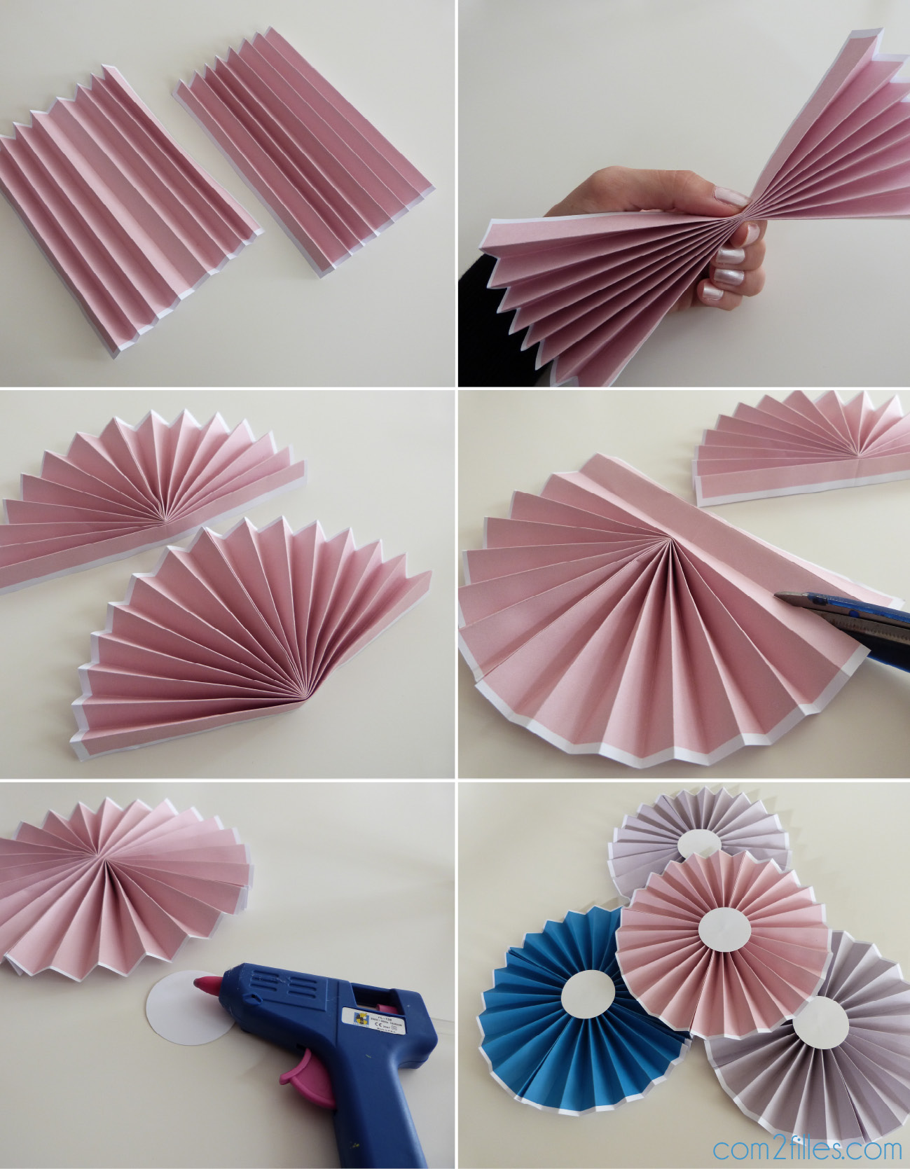 DIY rosace papier - rosette paper - petite
