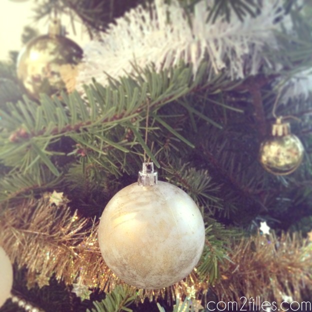 boule de noel - DIY - dore