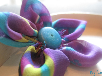 fleur en tissu - broche diy