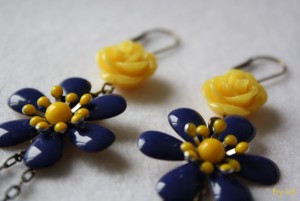 boucles d'oreilles fleur