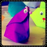 pliage paques origami poule
