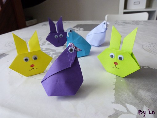 pliage origami paques