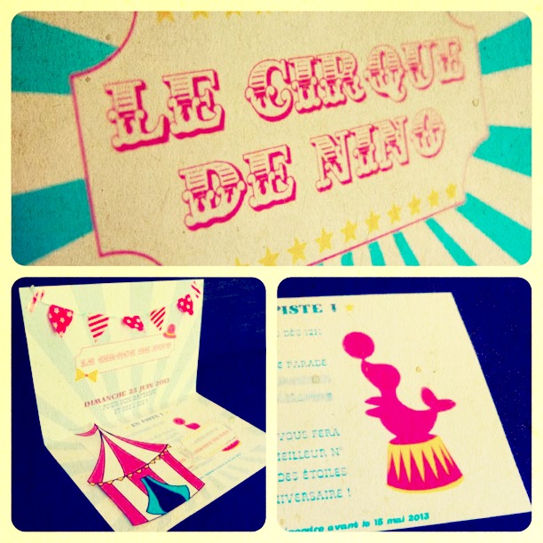 faire-part invitation diy cirque