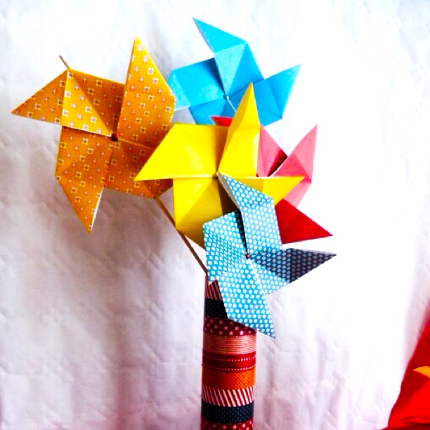 tuto moulin papier origami