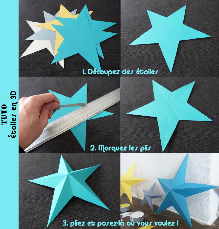 etoile 3D en papier : le tuto