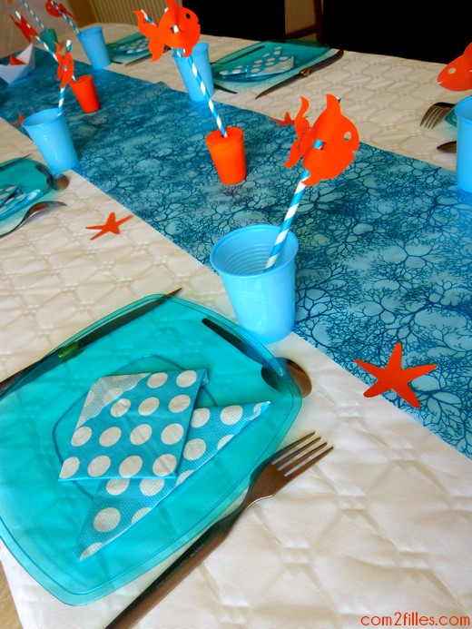 deco table anniversaire enfant nemo poissons