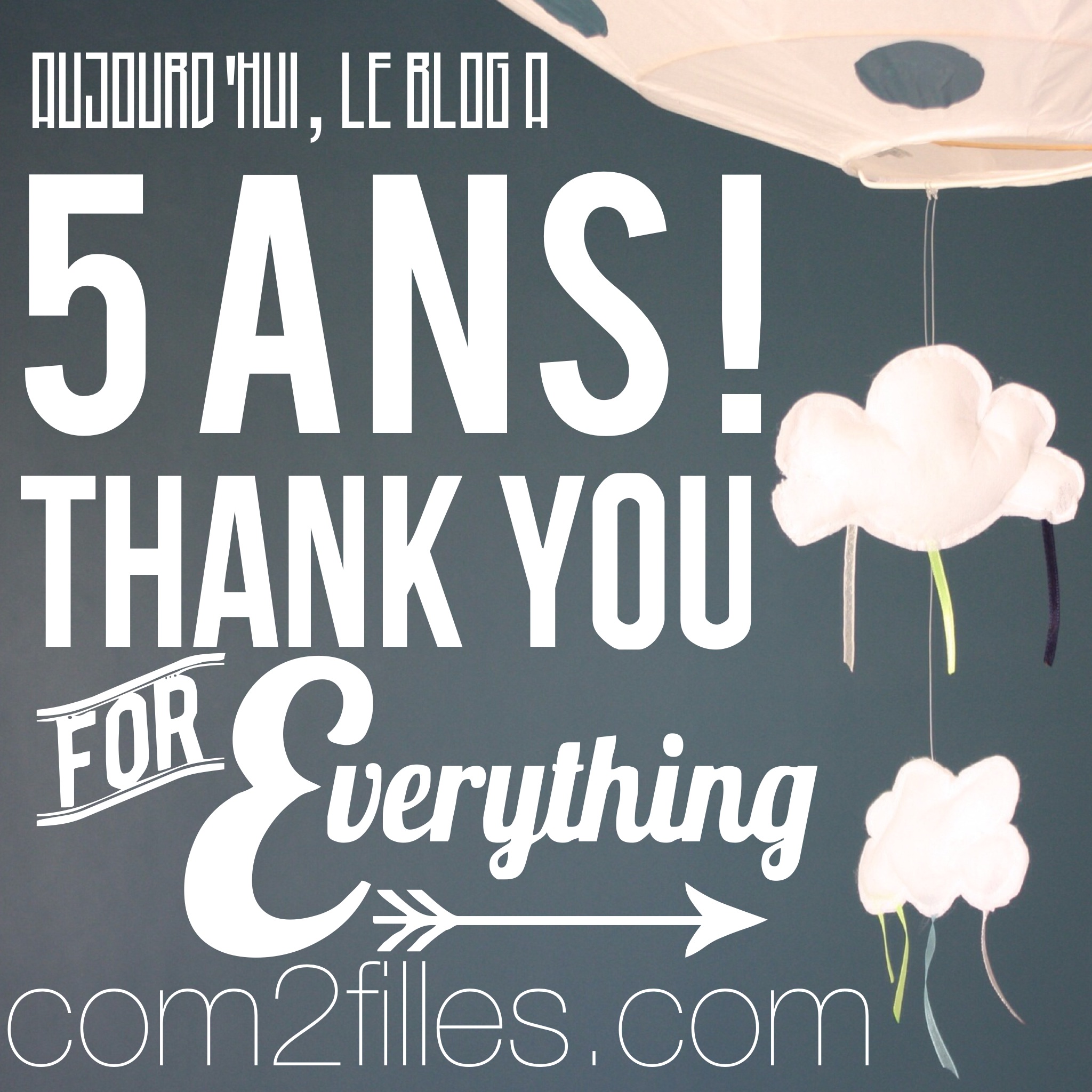 Anniversaire blog - 5 ans com2filles